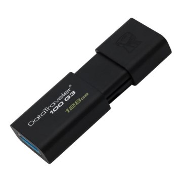 Kingston - Unidad Flash DATATRAVELER 100 G3 USB 3.0 128GB negro