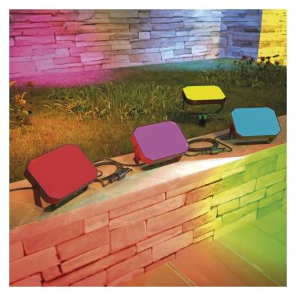 Foco LED RGBIC regulable para exterior GoSmart - extensión LED/4W/230V 3000-6500K IP65 Wi-Fi Tuya