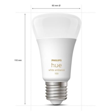 Kit de inicio Philips Hue White Ambiance 3xE27/11W 2200-6500K + dispositivo de conexión y mando a distancia