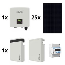 Kit solar: SOLAX Power - 10kWp RISEN Full Black + 15kW SOLAX Inversor 3p + 11,6 kWh batería