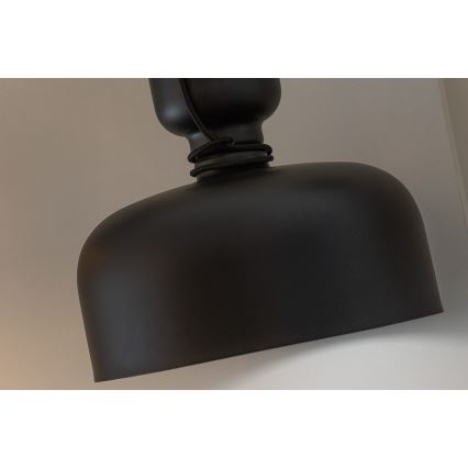 Lámpara colgante ABEL 2xE27/11W/230V diá. 28 cm negro