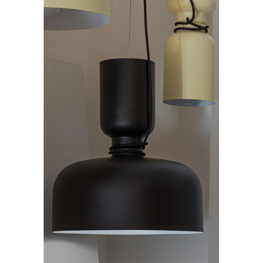Lámpara colgante ABEL 2xE27/11W/230V diá. 28 cm negro