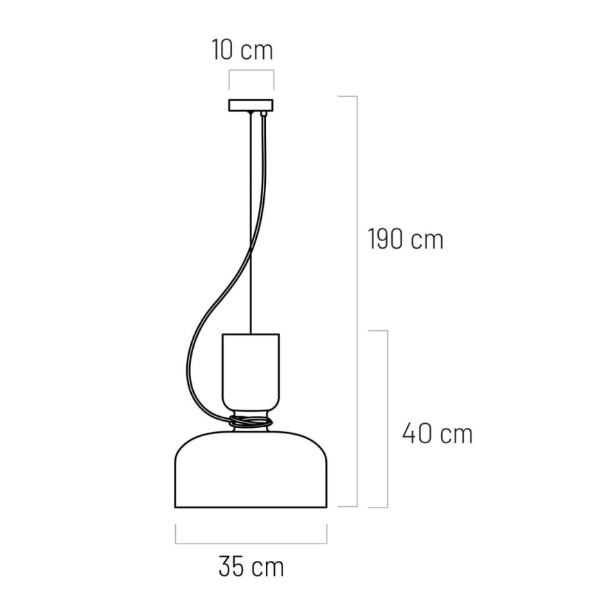 Lámpara colgante ABEL 2xE27/11W/230V diá. 28 cm negro