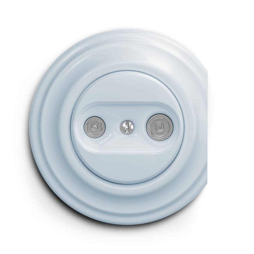Kliklap - Enchufe de suscriptor vintage TV+R (continua) azul