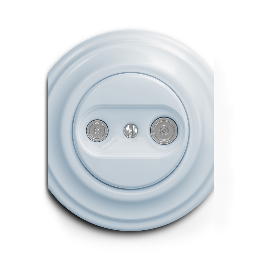 Kliklap - Enchufe de suscriptor vintage TV+R (continua) azul