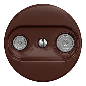 Kliklap - Enchufe de suscriptor vintage TV+R (continua) marrón