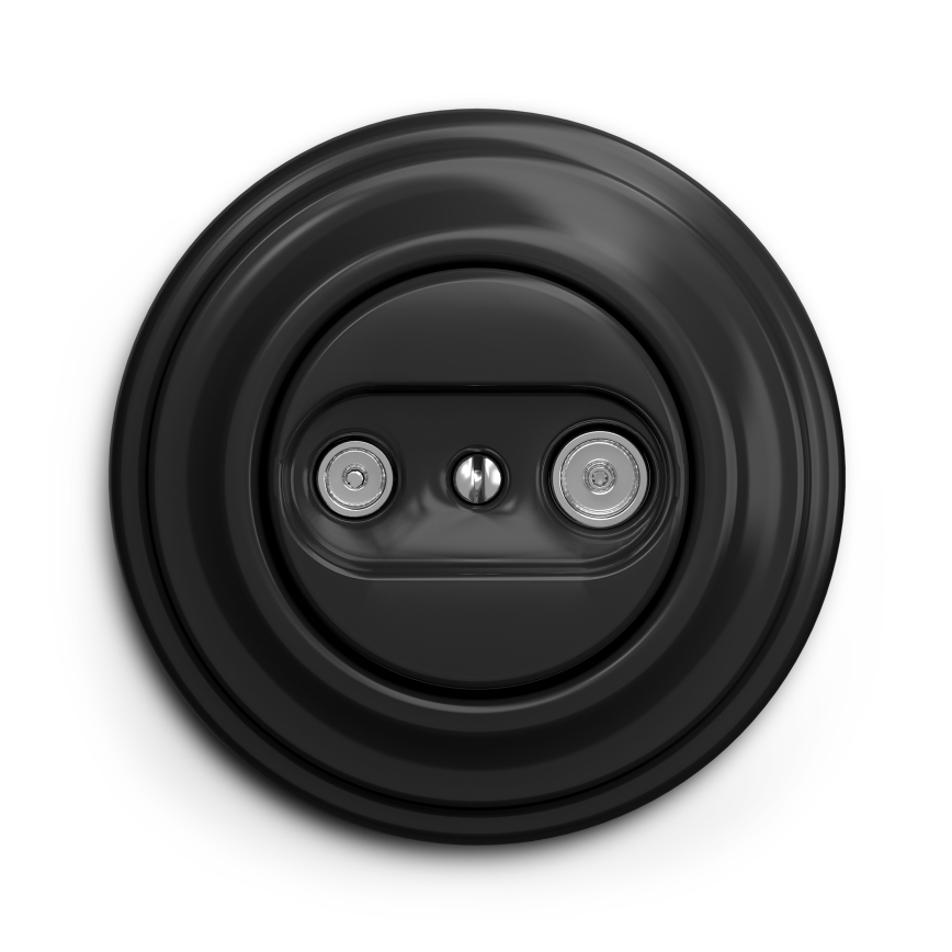 Kliklap - Enchufe de suscriptor vintage TV+R (continua) negro