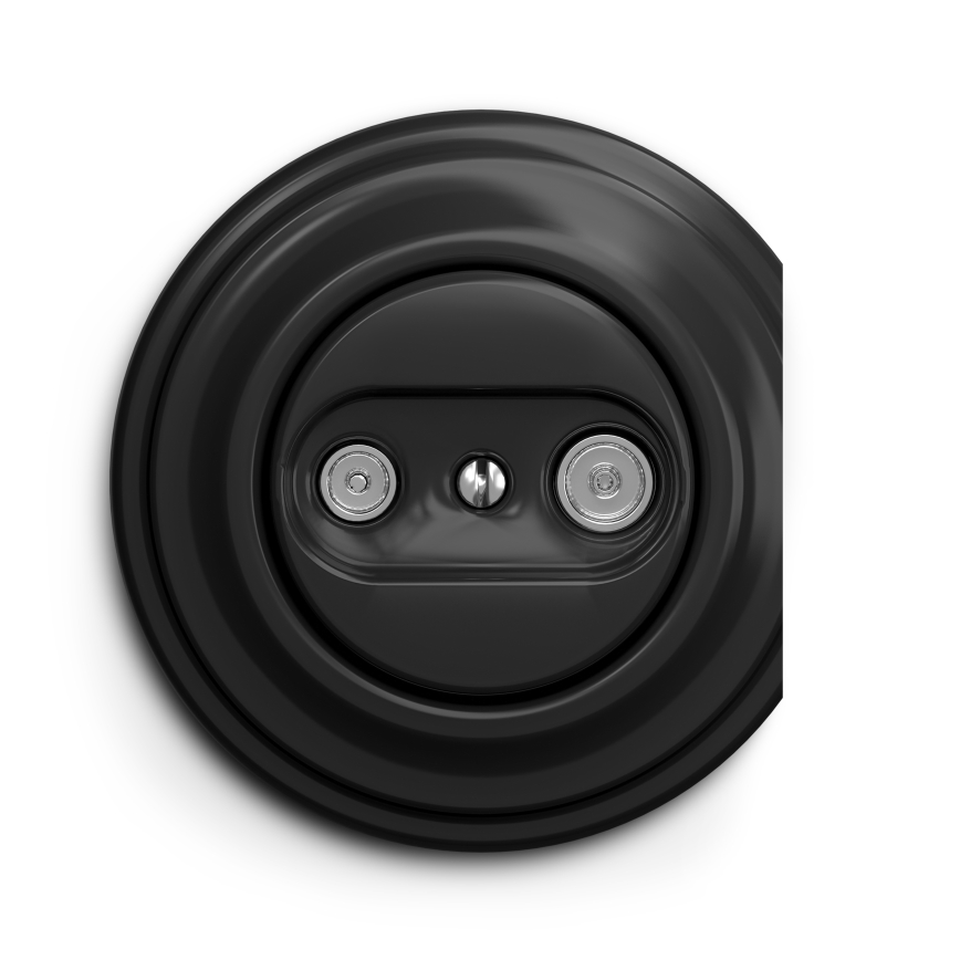 Kliklap - Enchufe de suscriptor vintage TV+R (continua) negro