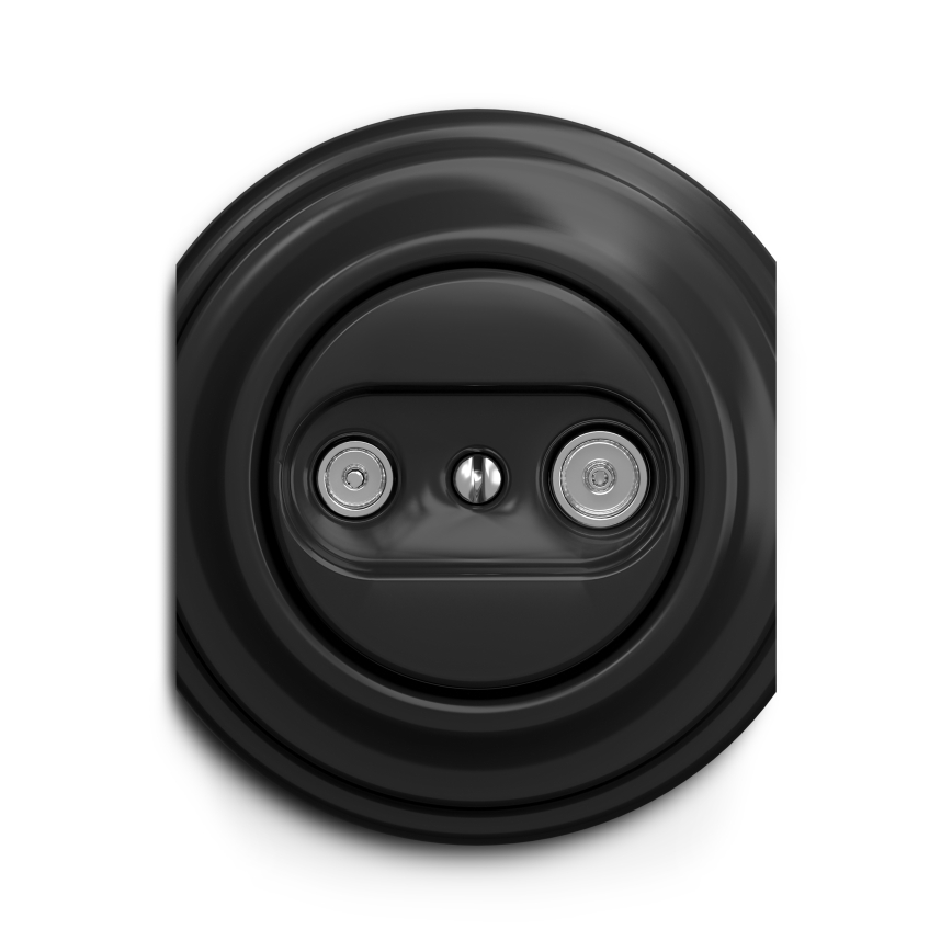 Kliklap - Enchufe de suscriptor vintage TV+R (continua) negro