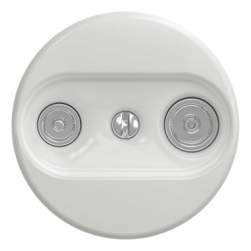 Kliklap - Enchufe de suscriptor vintage TV+R (terminal) blanco