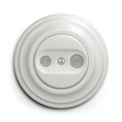 Kliklap - Enchufe de suscriptor vintage TV+R (terminal) blanco