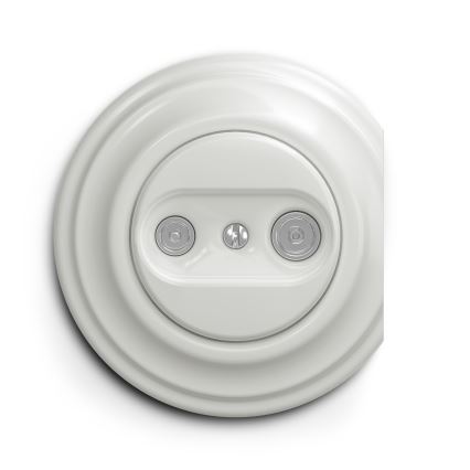 Kliklap - Enchufe de suscriptor vintage TV+R (terminal) blanco