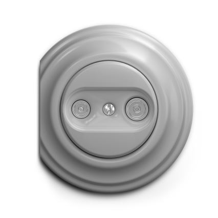 Kliklap - Enchufe de suscriptor vintage TV+R (terminal) gris