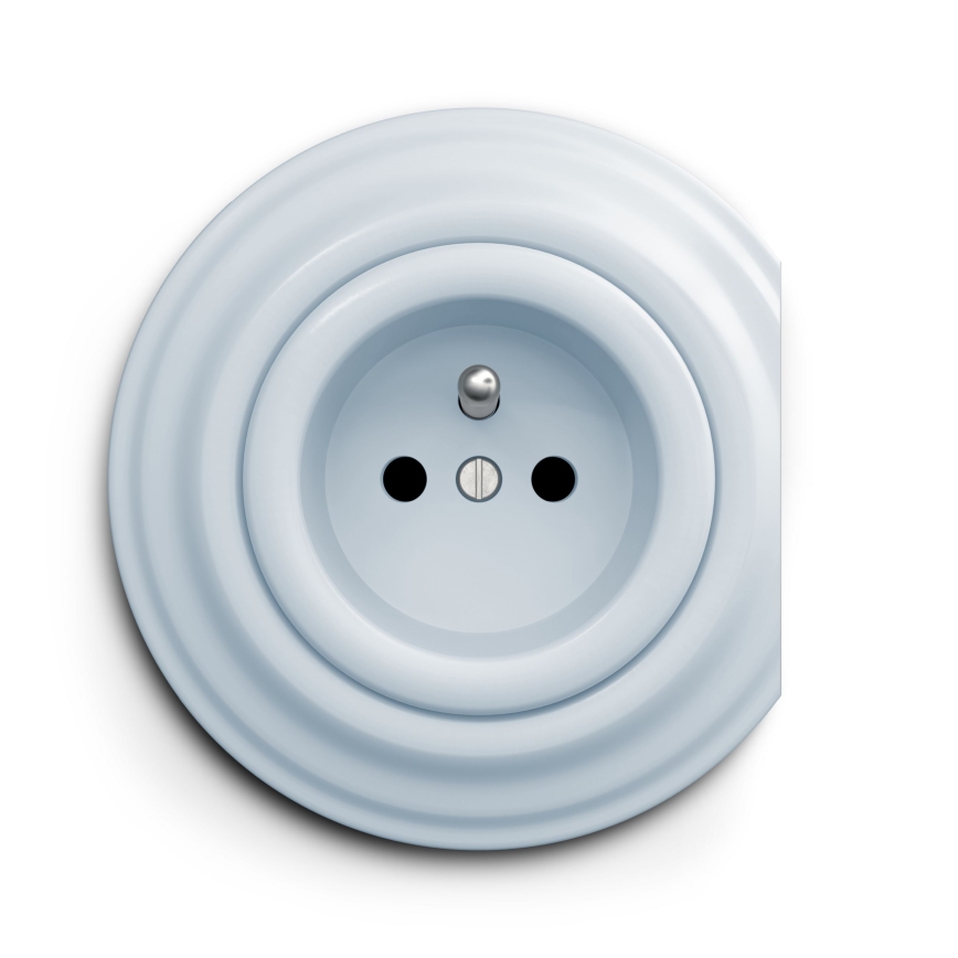 Kliklap - Enchufe vintage 230V azul