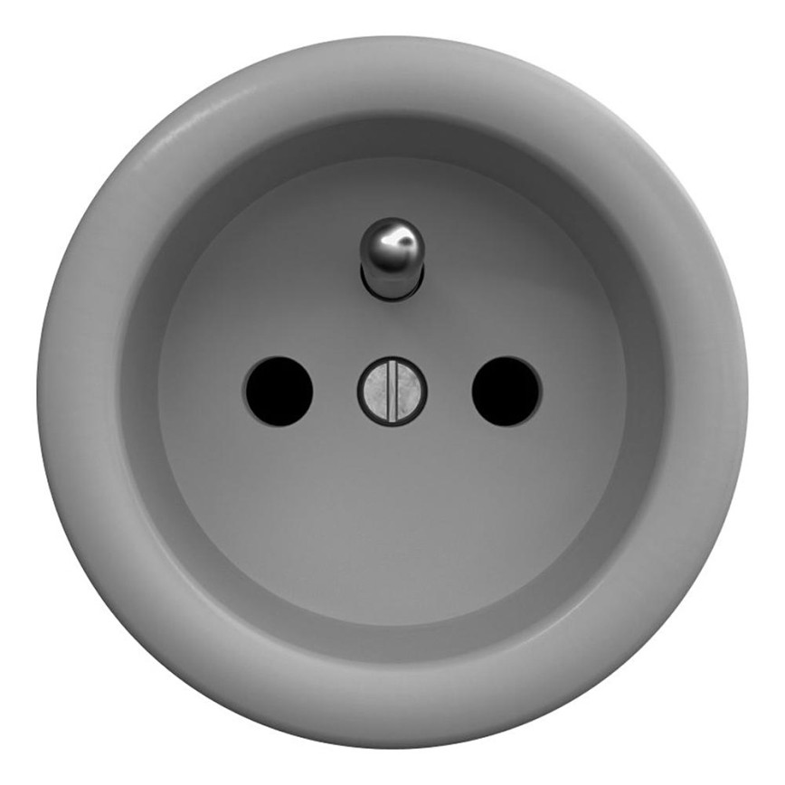 Kliklap - Enchufe vintage 230V gris