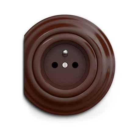 Kliklap - Enchufe vintage 230V marrón
