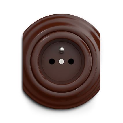 Kliklap - Enchufe vintage 230V marrón