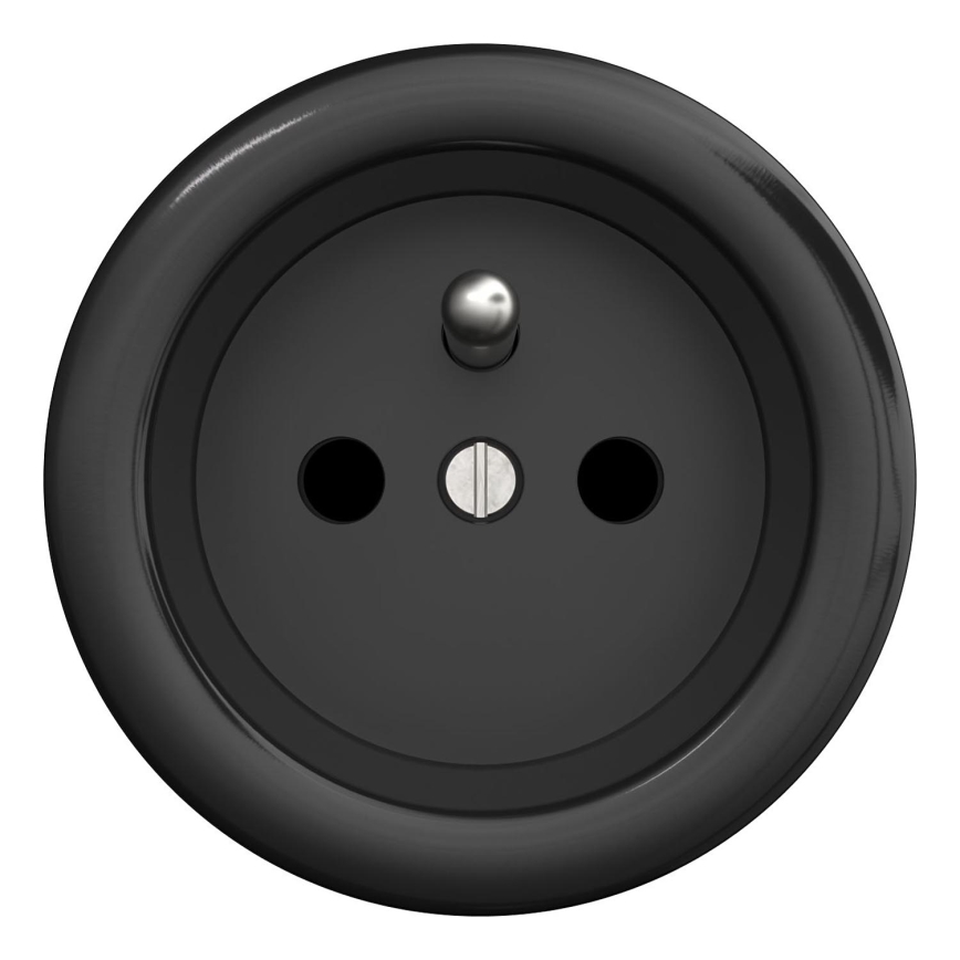 Kliklap - Enchufe vintage 230V negro