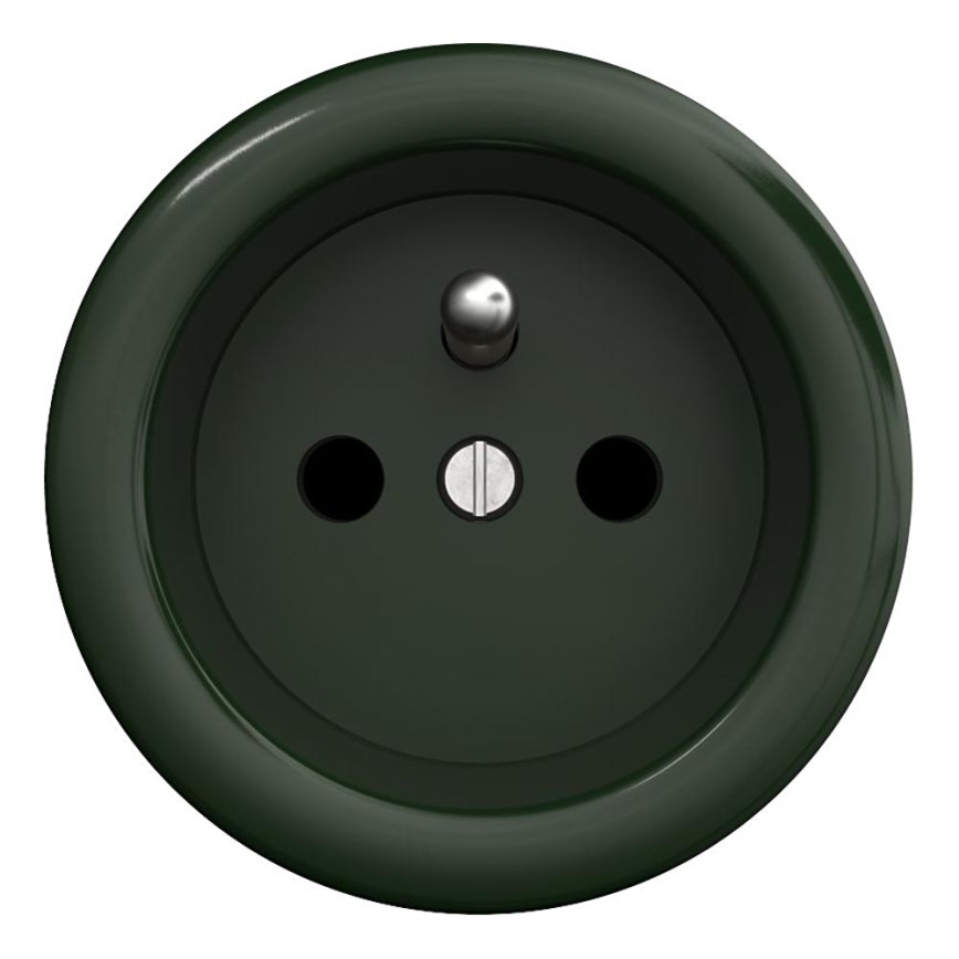 Kliklap - Enchufe vintage 230V verde