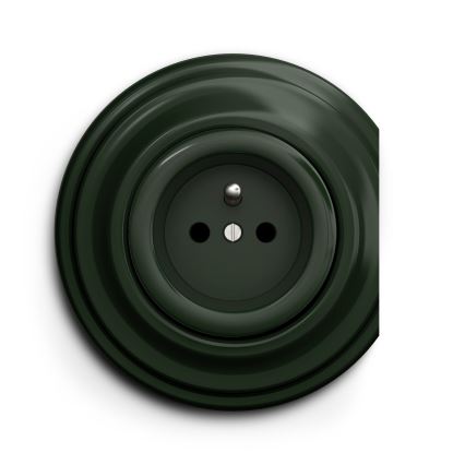 Kliklap - Enchufe vintage 230V verde