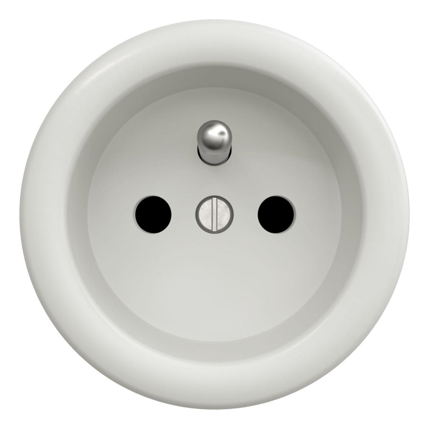 Kliklap - Enchufe vintage sin marco 230V blanco