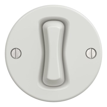 Kliklap - Interruptor cruzado vintage n° 7 blanco