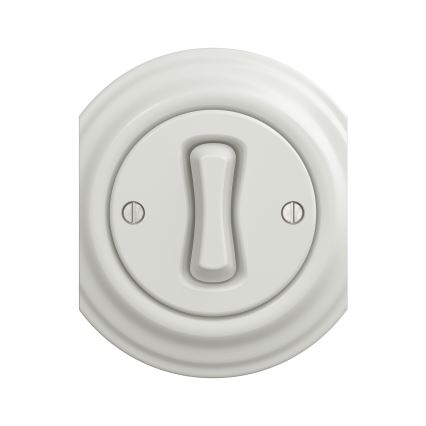 Kliklap - Interruptor cruzado vintage n° 7 blanco