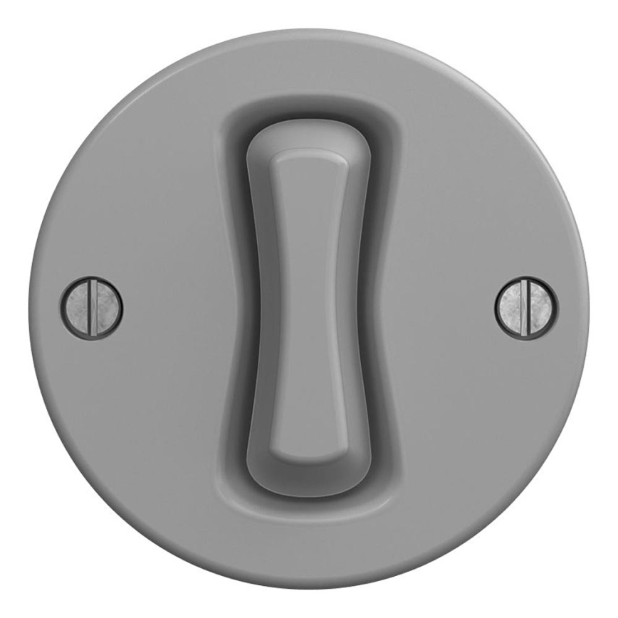Kliklap - Interruptor cruzado vintage n° 7 gris
