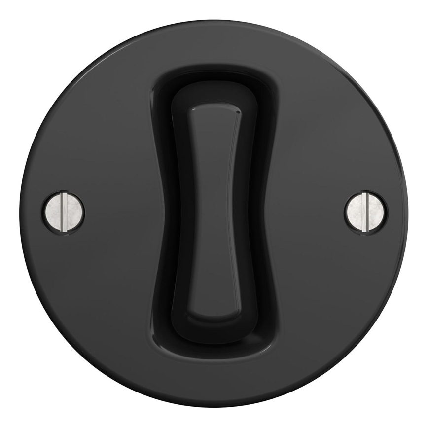 Kliklap - Interruptor cruzado vintage n° 7 negro