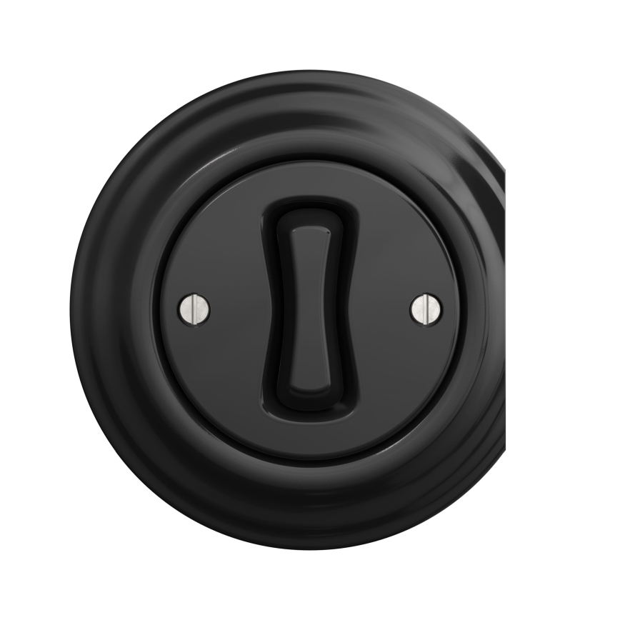 Kliklap - Interruptor cruzado vintage n° 7 negro