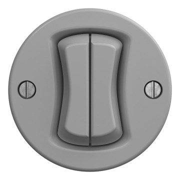 Kliklap - Interruptor de doble pulsador vintage gris
