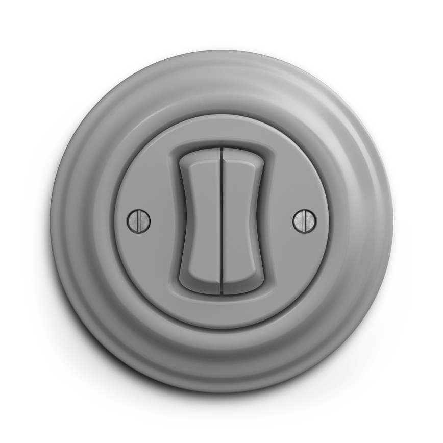 Kliklap - Interruptor de doble pulsador vintage gris