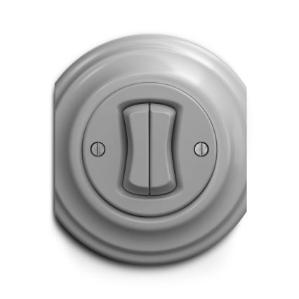Kliklap - Interruptor de doble pulsador vintage gris