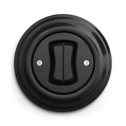 Kliklap - Interruptor de doble pulsador vintage negro