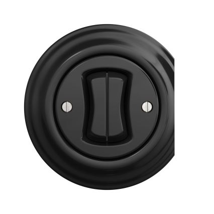 Kliklap - Interruptor de doble pulsador vintage negro