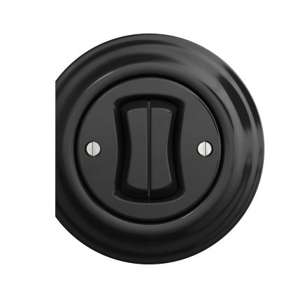 Kliklap - Interruptor de doble pulsador vintage negro
