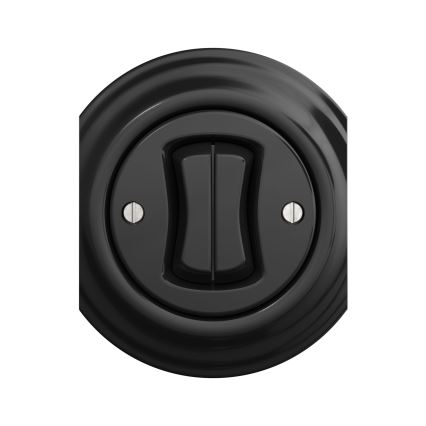 Kliklap - Interruptor de doble pulsador vintage negro