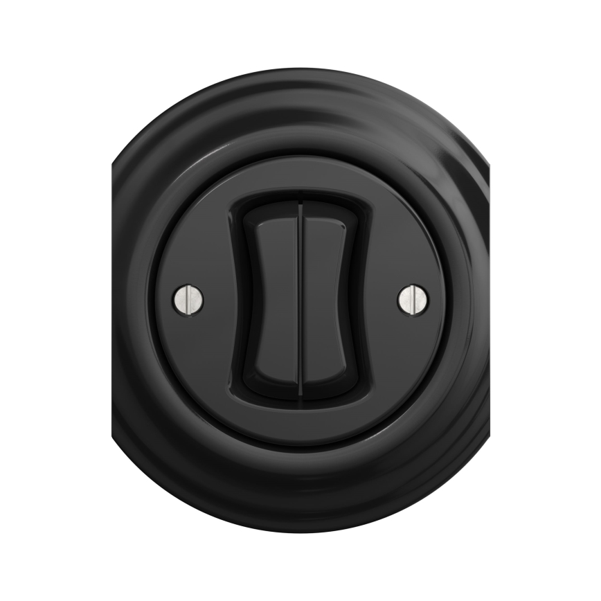 Kliklap - Interruptor de doble pulsador vintage negro