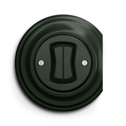 Kliklap - Interruptor de doble pulsador vintage Verde