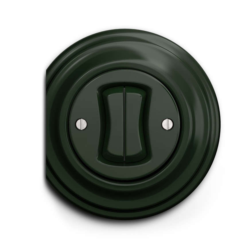 Kliklap - Interruptor de doble pulsador vintage Verde