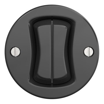 Kliklap - Interruptor de escalera doble vintage n° 6+6 antracita