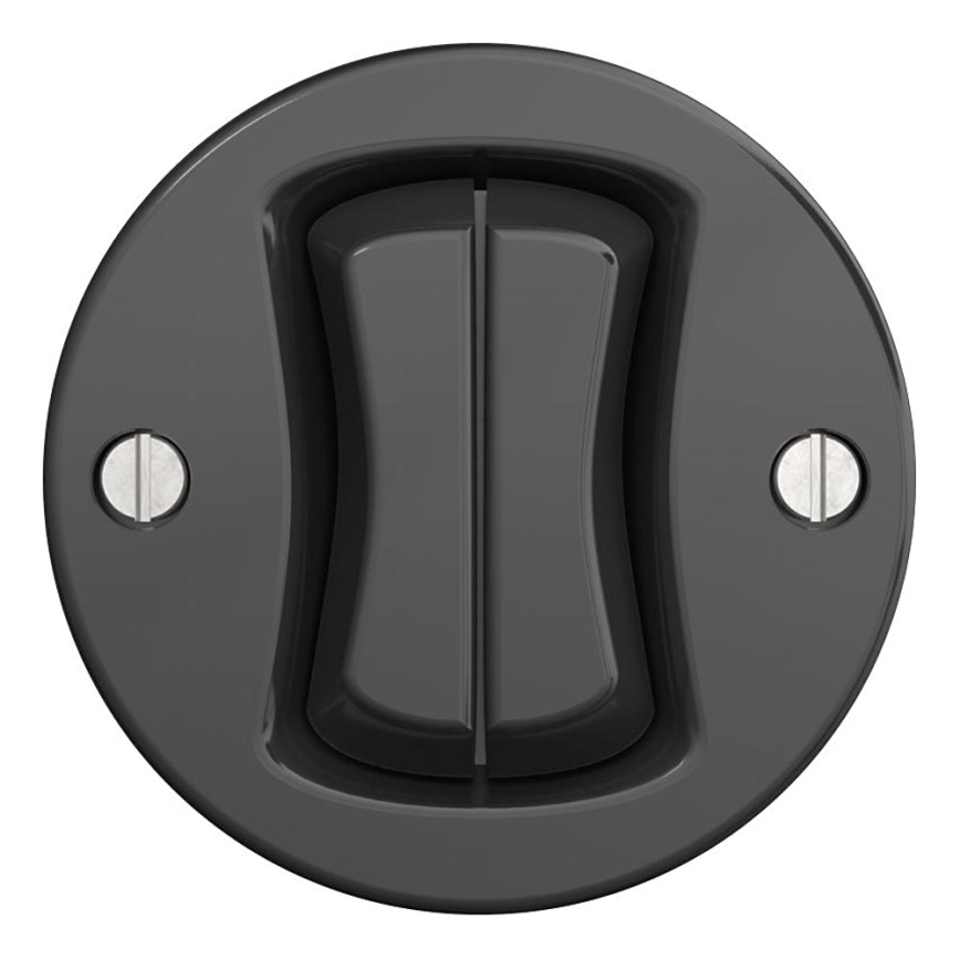 Kliklap - Interruptor de escalera doble vintage n° 6+6 antracita