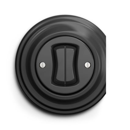 Kliklap - Interruptor de escalera doble vintage n° 6+6 antracita
