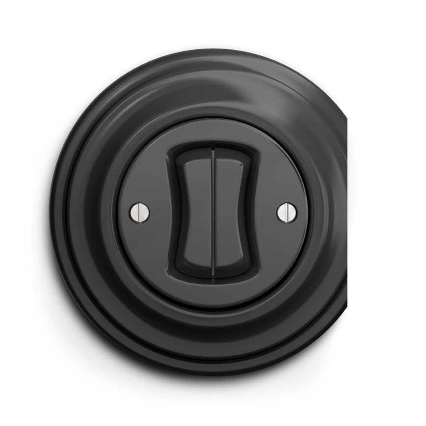 Kliklap - Interruptor de escalera doble vintage n° 6+6 antracita