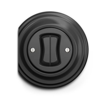 Kliklap - Interruptor de escalera doble vintage n° 6+6 antracita
