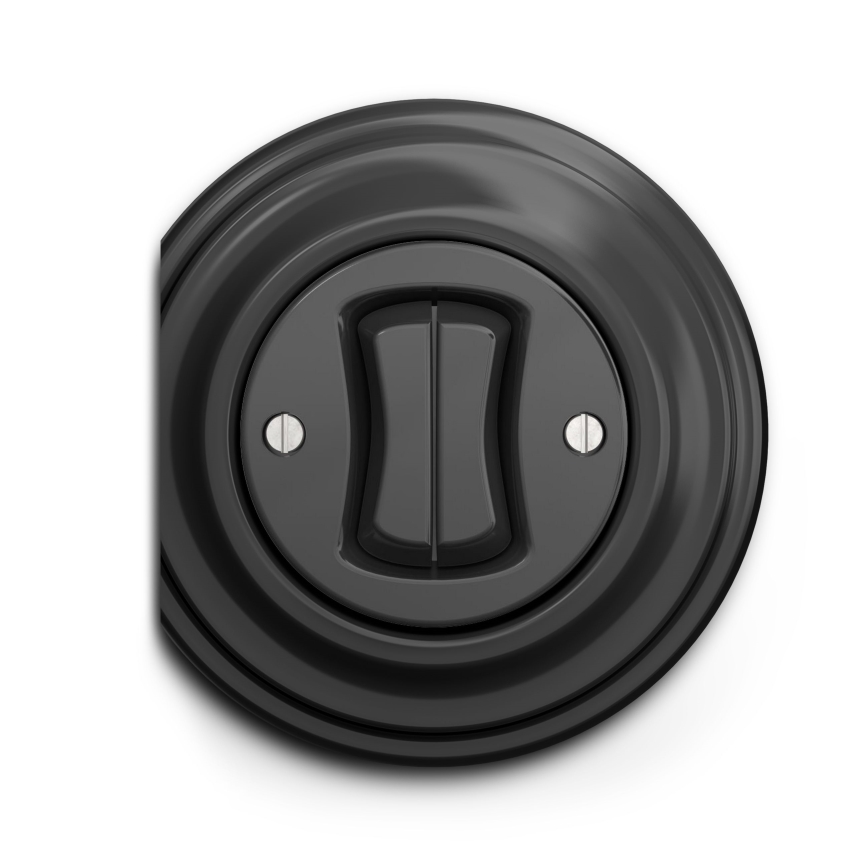 Kliklap - Interruptor de escalera doble vintage n° 6+6 antracita