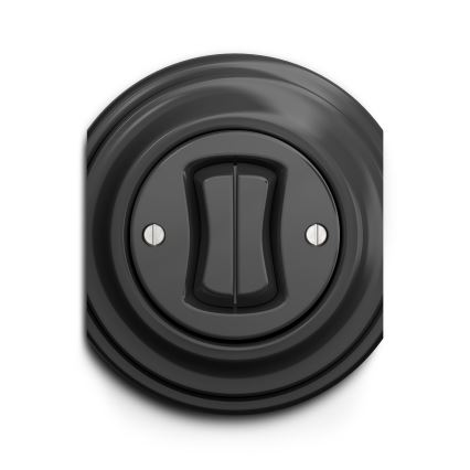 Kliklap - Interruptor de escalera doble vintage n° 6+6 antracita