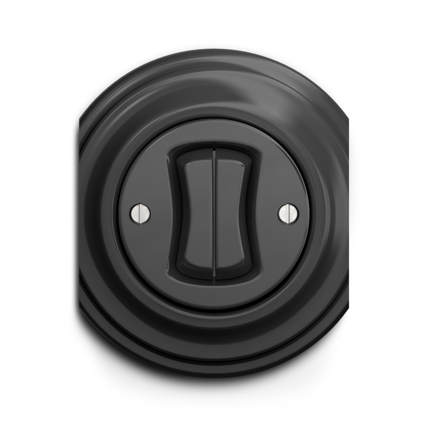 Kliklap - Interruptor de escalera doble vintage n° 6+6 antracita