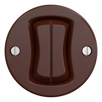Kliklap - Interruptor de escalera doble vintage n° 6+6 marrón