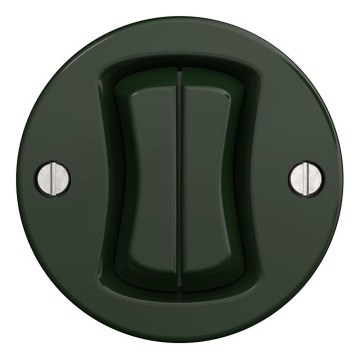 Kliklap - Interruptor de escalera doble vintage n° 6+6 Verde
